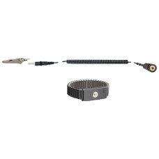 Metal wrist strap with coild cord Iteco